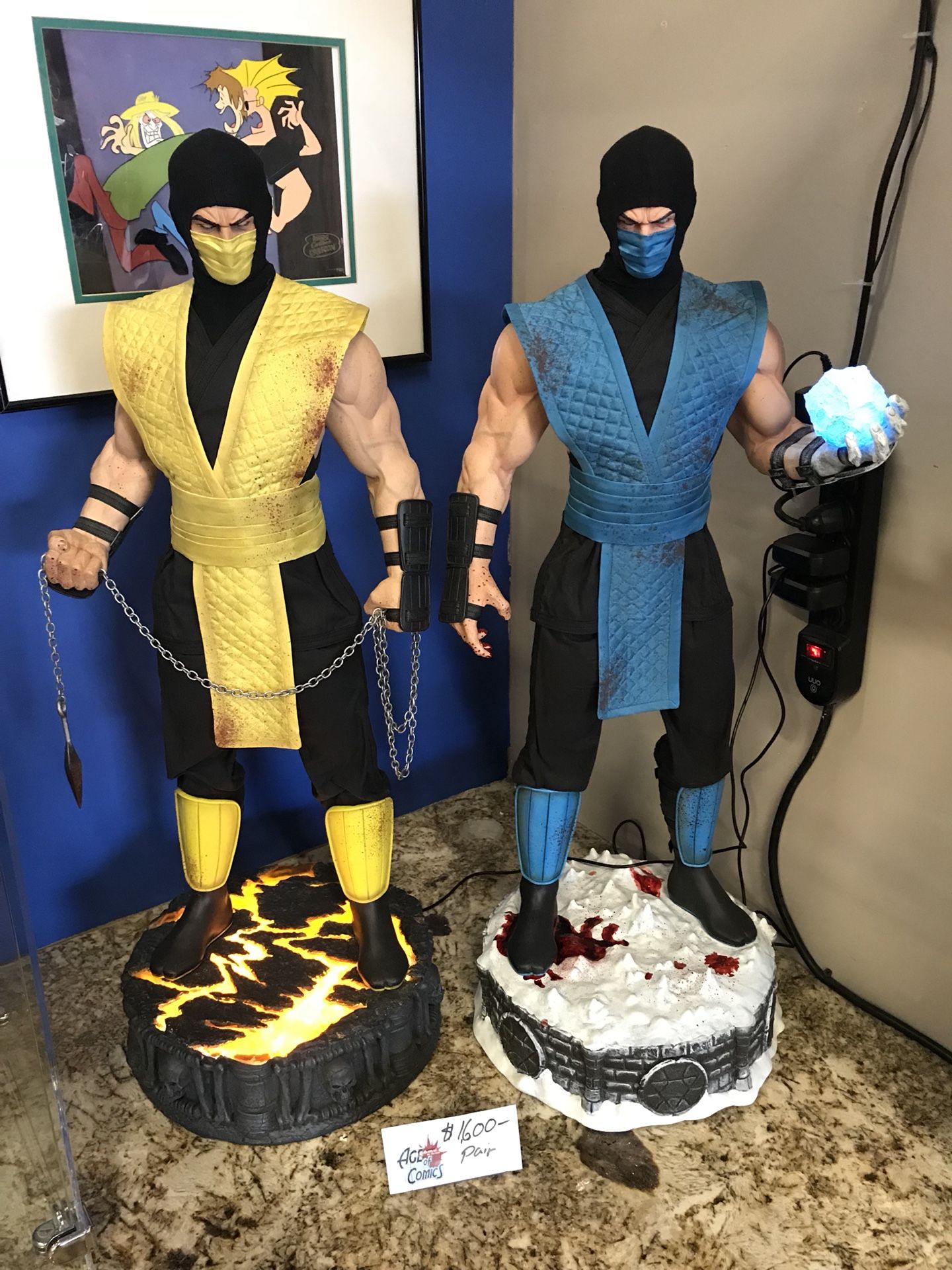 PCS Scorpion and Sub Zero Statues 1:3 Scale Mortal Kombat