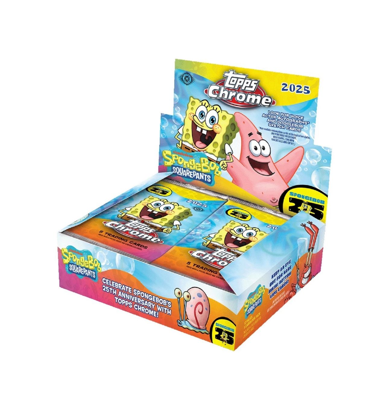 2025 Topps Chrome Spongebob 25th Anniversary Hobby Box