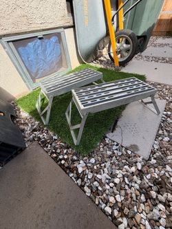 12” tall x 24” wide steps with collapsible legs