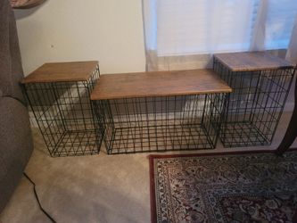 A cute One coffee table and two end tables