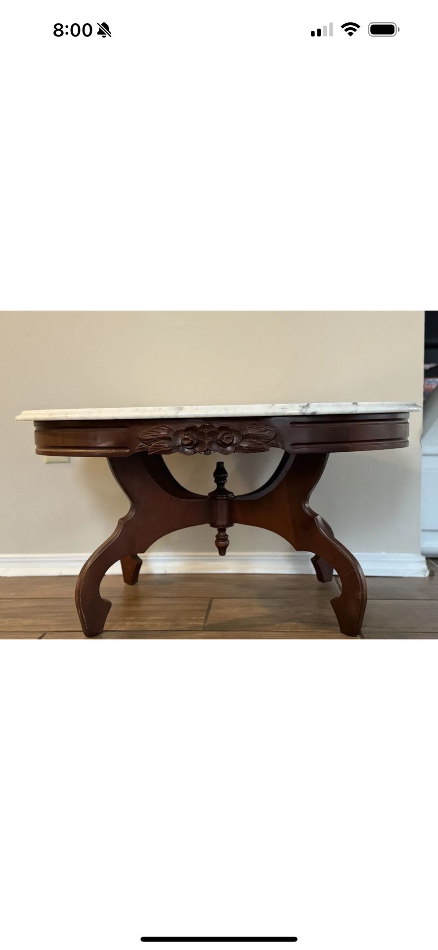 Antique Italian Marble Top Coffee Table