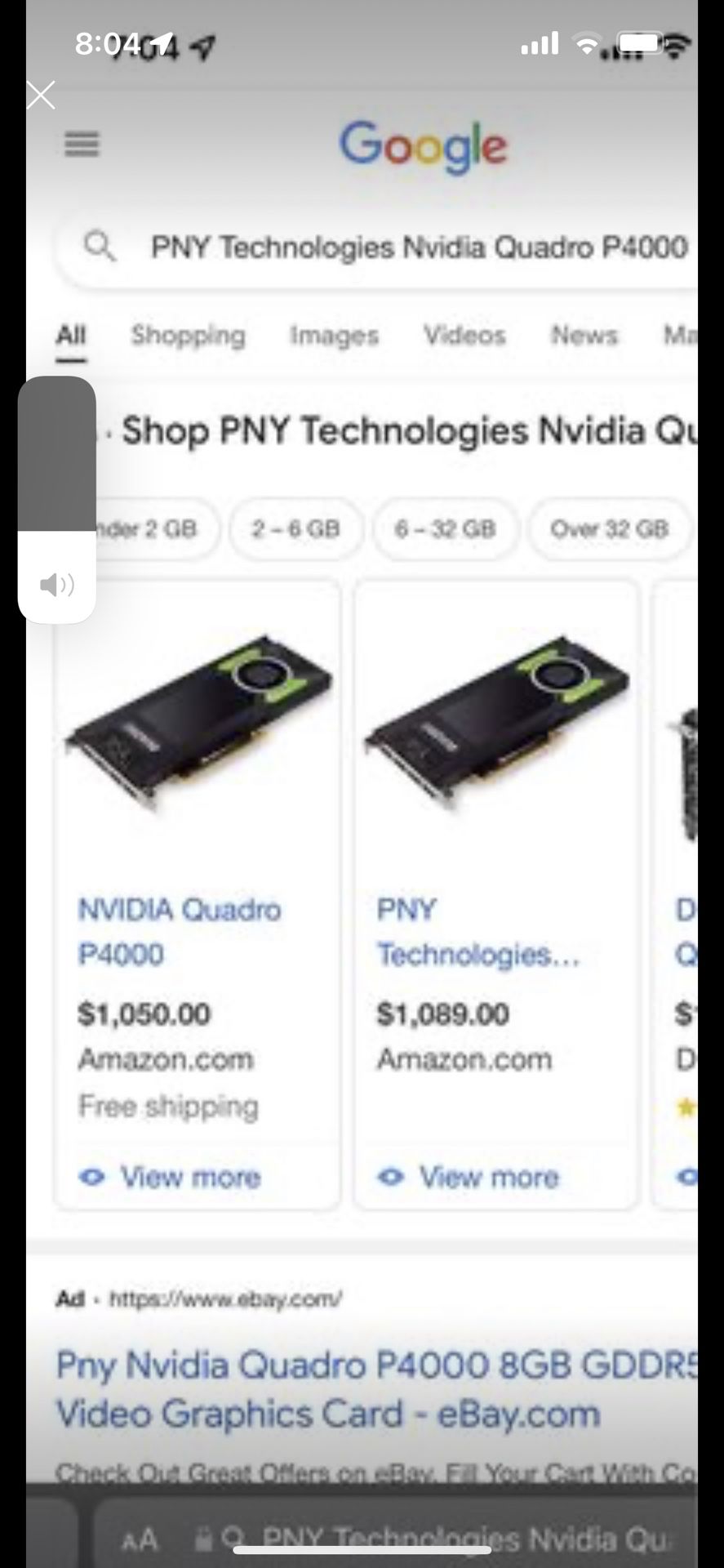 Quadro P4000 Mobile GDDR5 8GB Graphics Card NVIDIA Quadro P4000