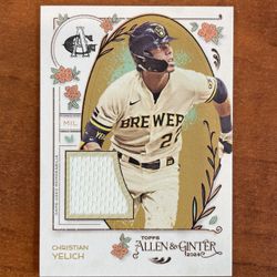 TOPPS 2024 ALLEN & GINTER CHRISTIAN YELICH RELIC CARD