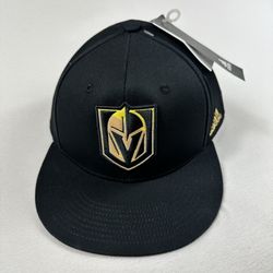 Adidas Las Vegas Golden Knights NHL SnapBack Flat Bill Hat Black OSFM Brand New