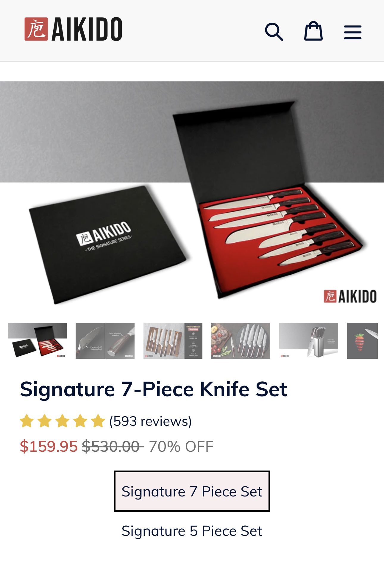 AIKIDO  Signature 7 Pcs Knife Set