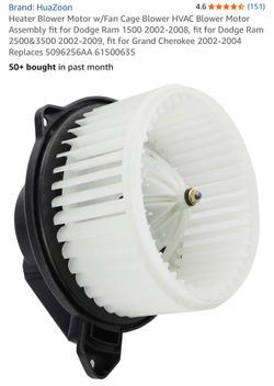 heater blower motor for dodge ram