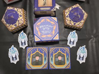 Lot of Harry Potter Items Hallmark Ornament Christmas Death Eater Series display case Stickers Rare