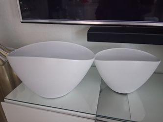 White Modern Decorative Bowls Set of 2