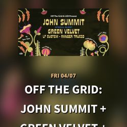 John Summit Petco Park Ticket 