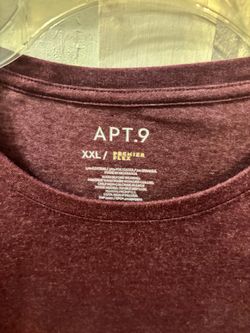 Men's Apt 9 Premier Flex Burgundy Long Sleeve T- Shirt