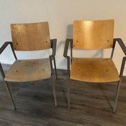 2 Wooden Chairs