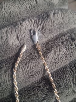 Italy Sterling Silver Rope Chain Necklace