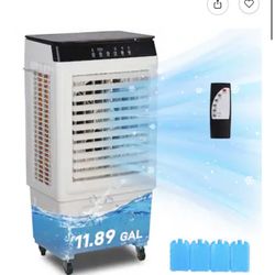 Winado - 3 in 1 Portable Evaporative Cooler,703LR,Indoor,Outdoor,3000CFM Personal Air Cooler with remote control ,11.89 Gal Large - White and Black