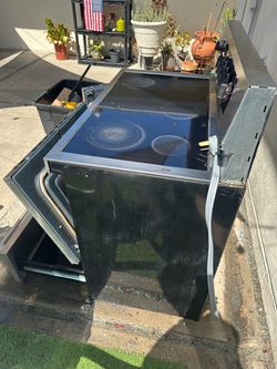 Electric Range Stove with Glass Cooktop