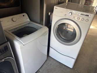 Lg top load washer and gas dryer