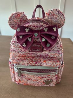 Loungefly Disney Minnie Mouse Tweed Mini Backpack