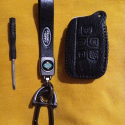 Land Rover Key Ring With Key Fob Case