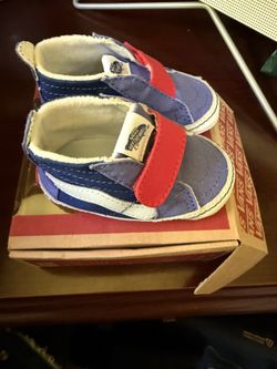 Vans Sk8-Hi Crib baby size 4 velcro. Used like new.