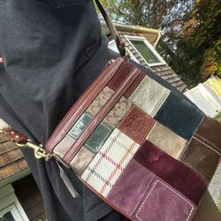 Vintage Coach Patchwork Holiday Bag