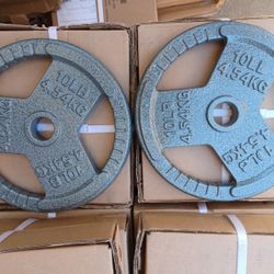 Standard one-inch weight plate pairs,  new $1 per pound 