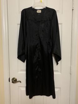 Black Satin Gowm - Size Small