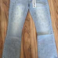 Flared Purple Jeans