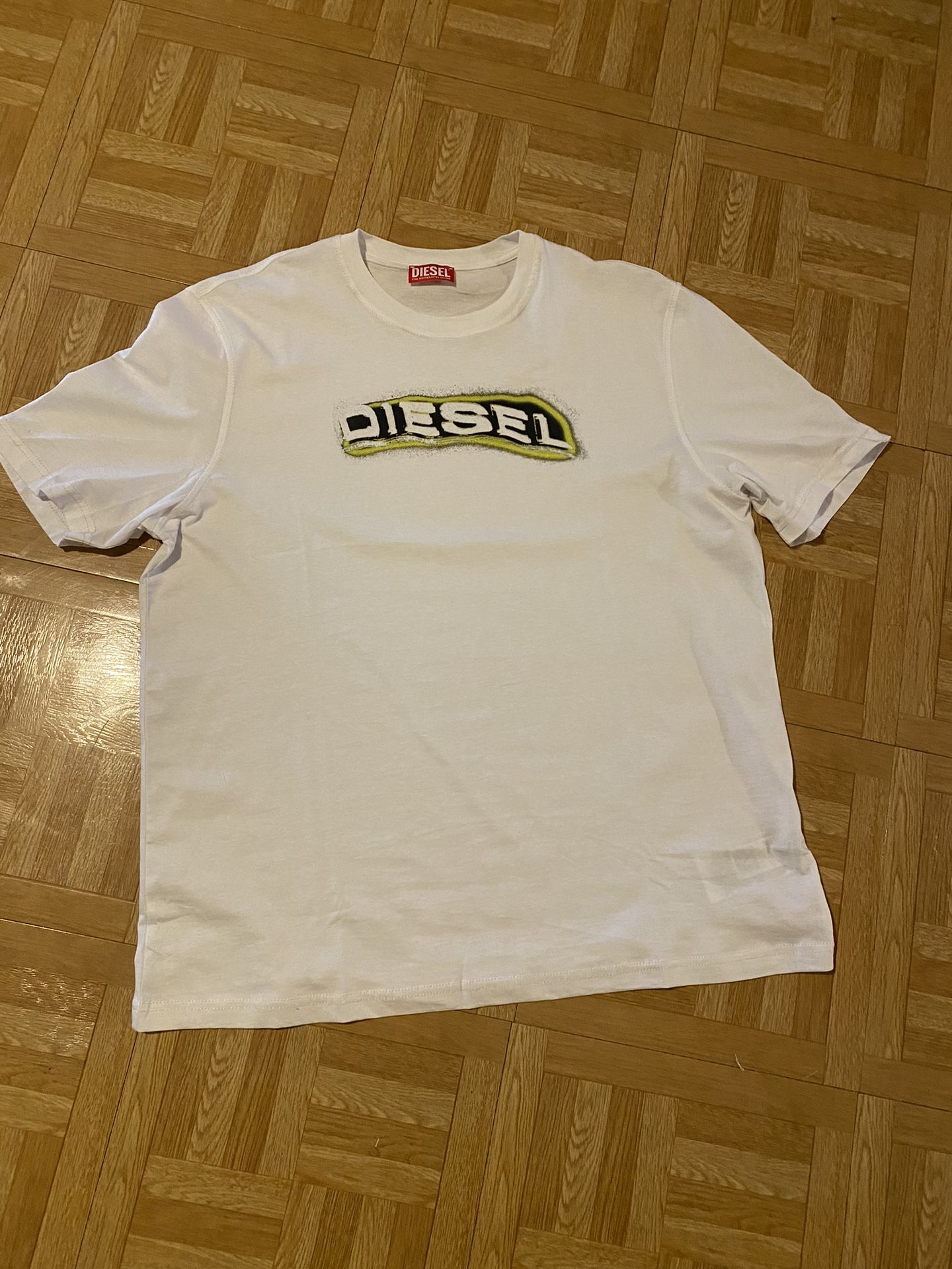 White And Yellow Diesel Shirt