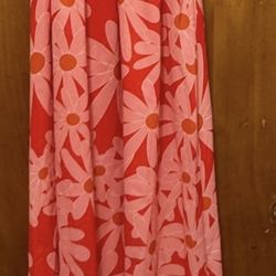 Floral Red and Pink Maxi Dress