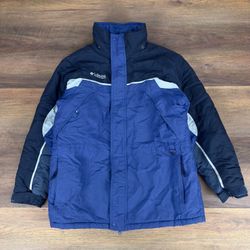 Columbia Fire Ridge Kids XL 14/16 Vintage Y2K Blue Colorblock Winter Jacket