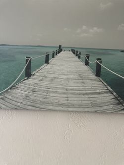 Ocean With A Bridge Painting