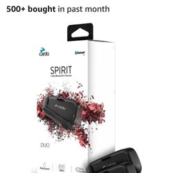 Cardo Systems Spirit Motorcycle Bluetooth Communication Headset - Black, Dual Pack