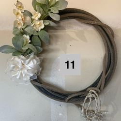 Cowboy and farmhouse rope wreath decor (several)
