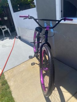 Big flyer 29 inch sticker kit purple and black