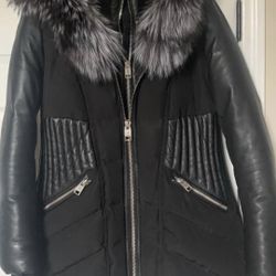 Nicole Benisti Coat, Fur collar, Leather, Sexy coat!