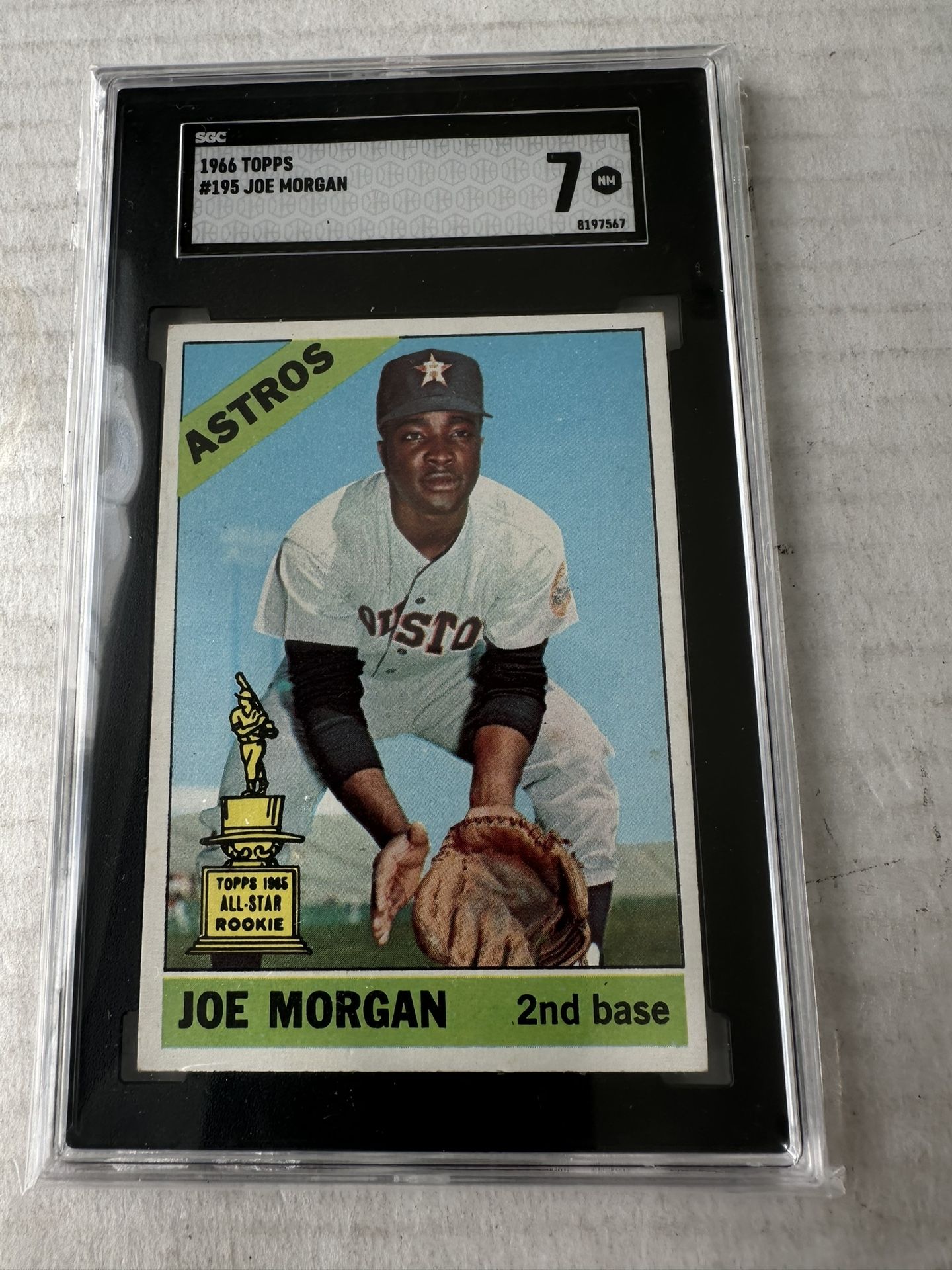 1966 Topps 195 Joe Morgan Graded 7 Baseball Card