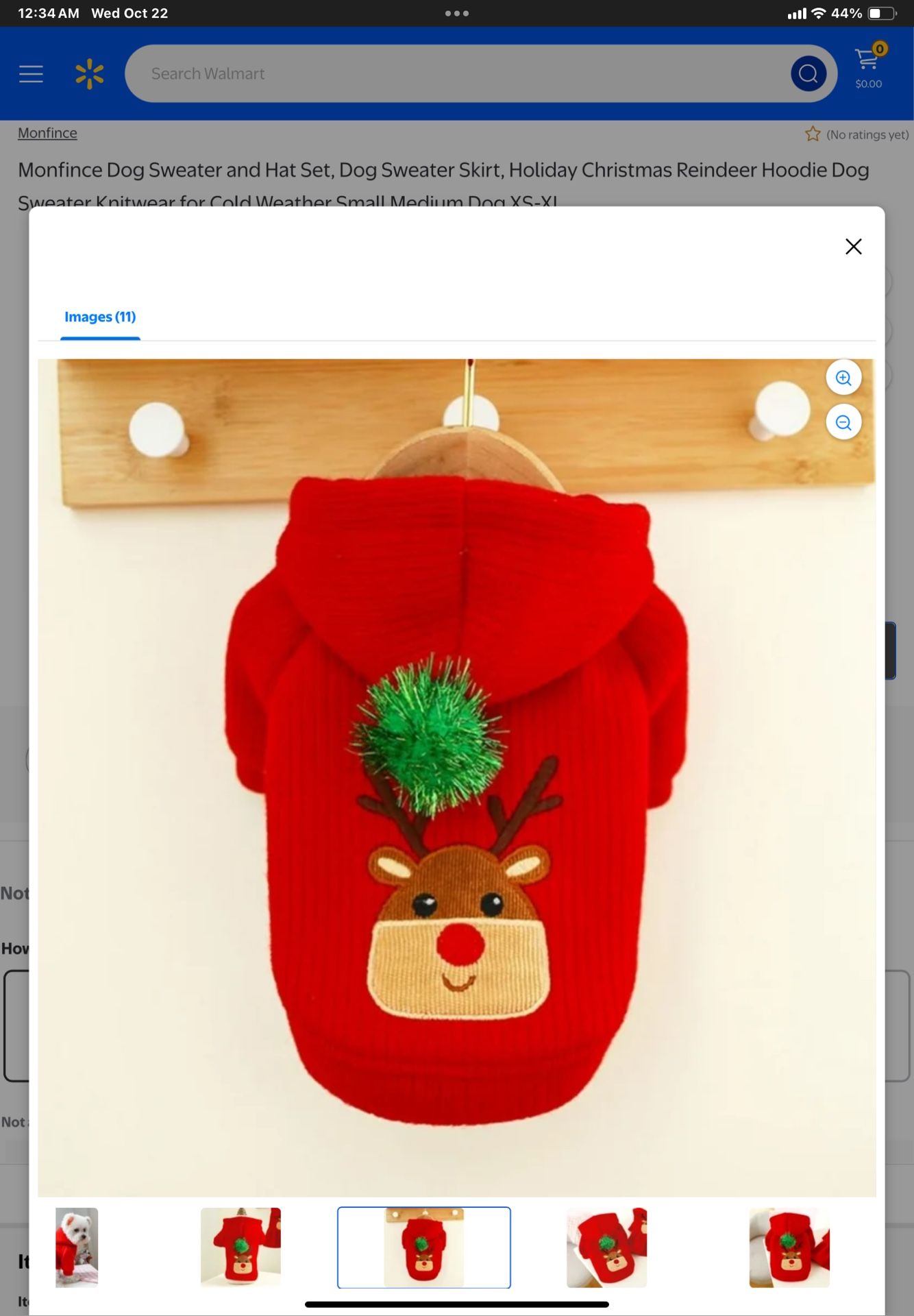 Red Reindeer Dog Sweater