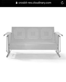 Crosley Furniture CO1028 WH Veranda Retro Outdoor Metal Sofa