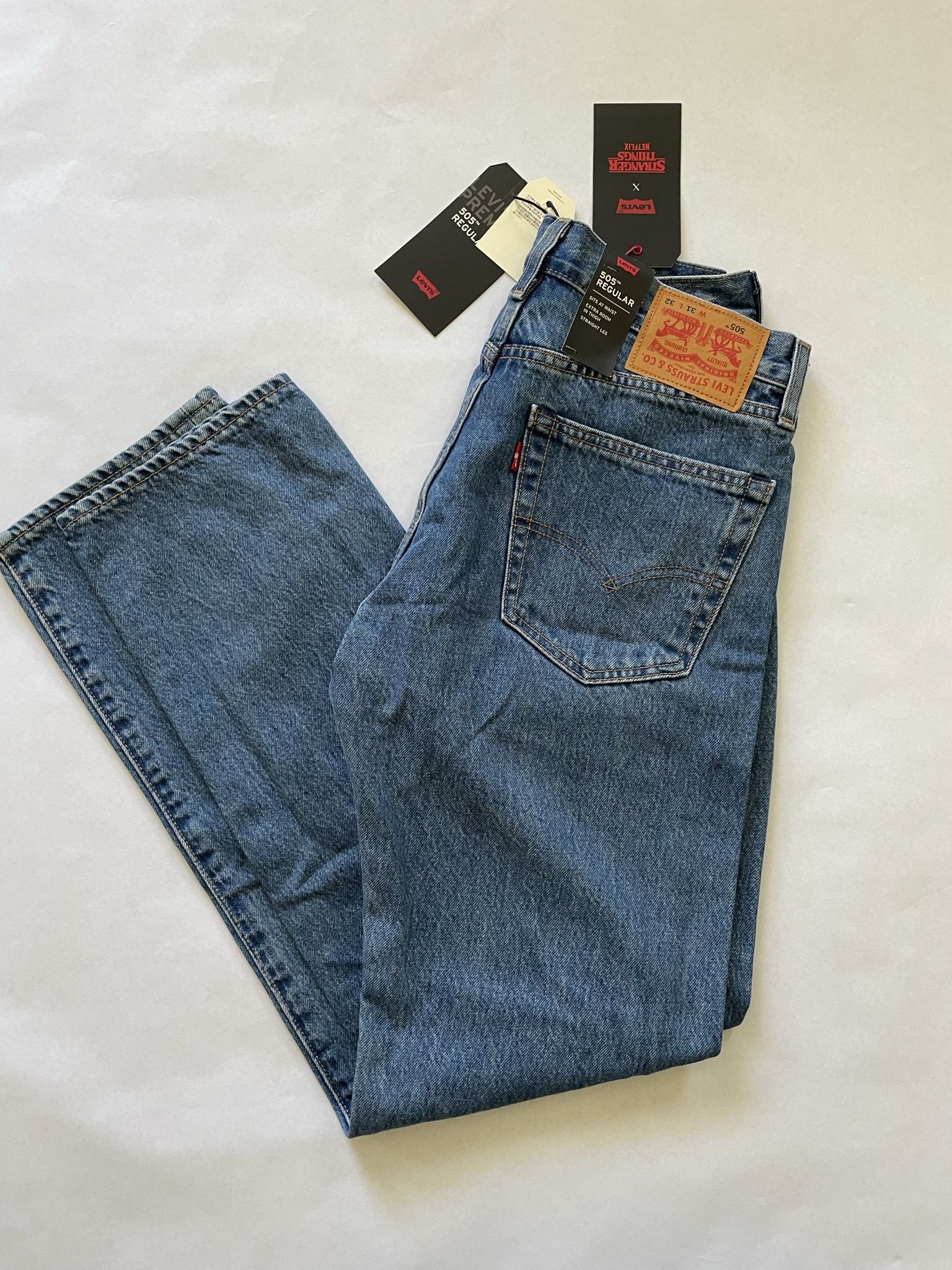 LEVI'S X Stranger Things 505 Denim Big E Jeans Straight Leg