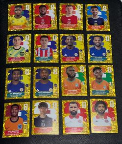 20x Panini FIFA Soccer World Cup 2026 Mix of Gold Crumple Stickers