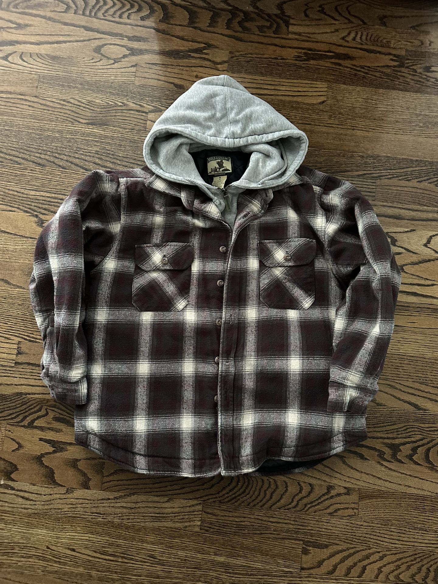Field and Stream Flannel Hoodie - Size M