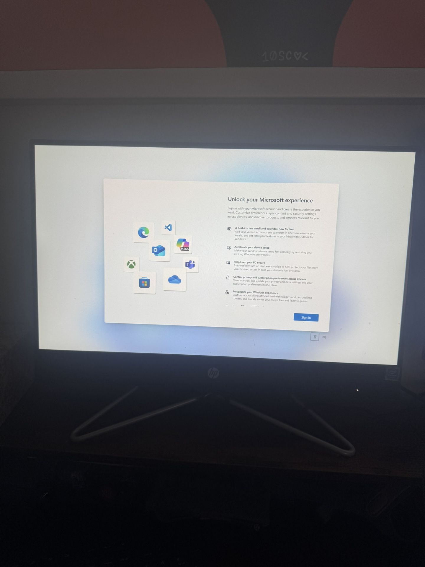 HP All In 1 Desktop computer