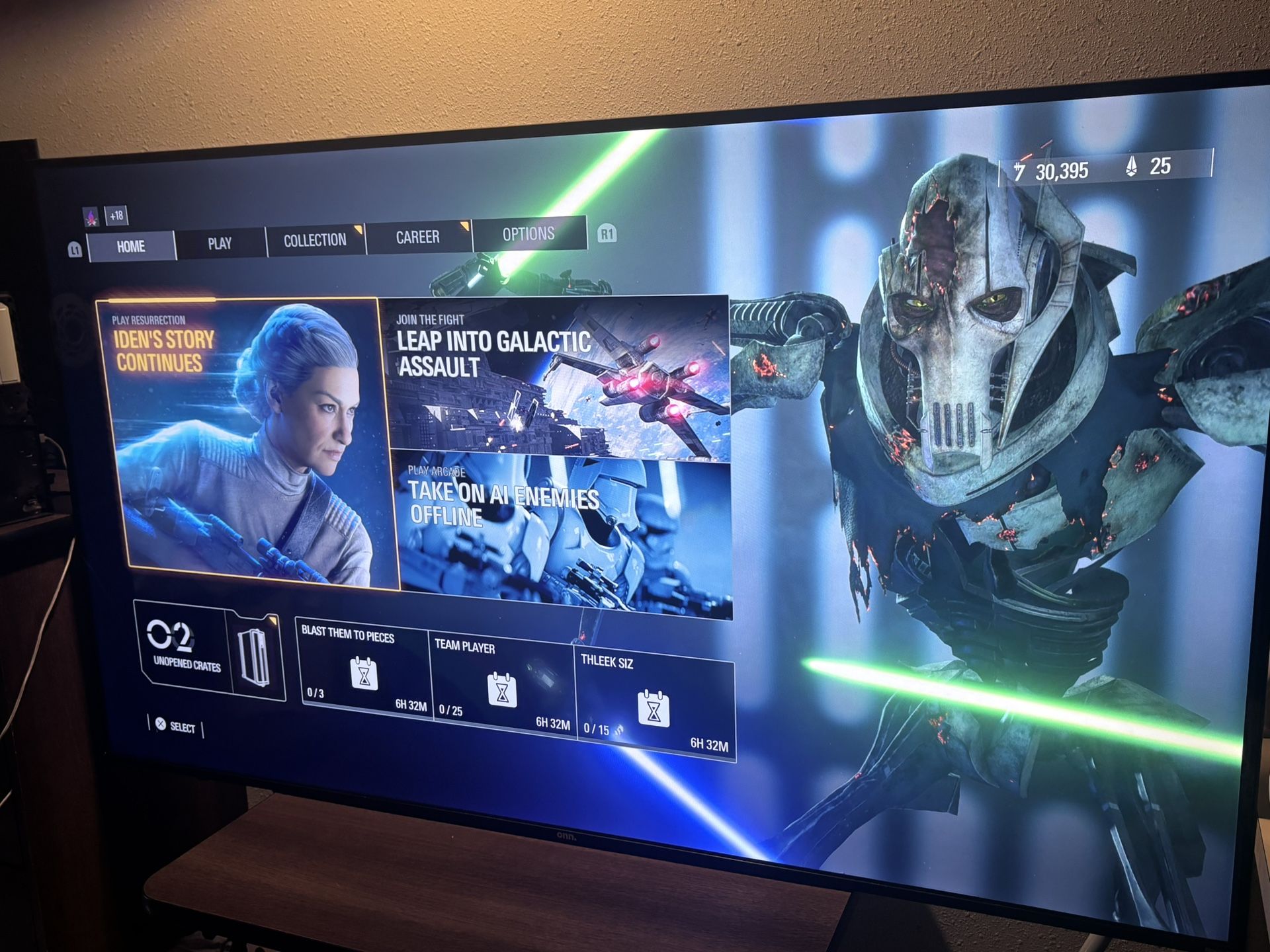 75in ONN Roku Smart Tv, Remote Included