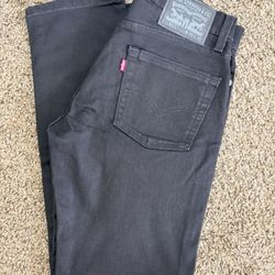 Levi Black Denim Slim Fit Jeans 29x30