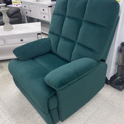 Velvet Green Manual Recliner