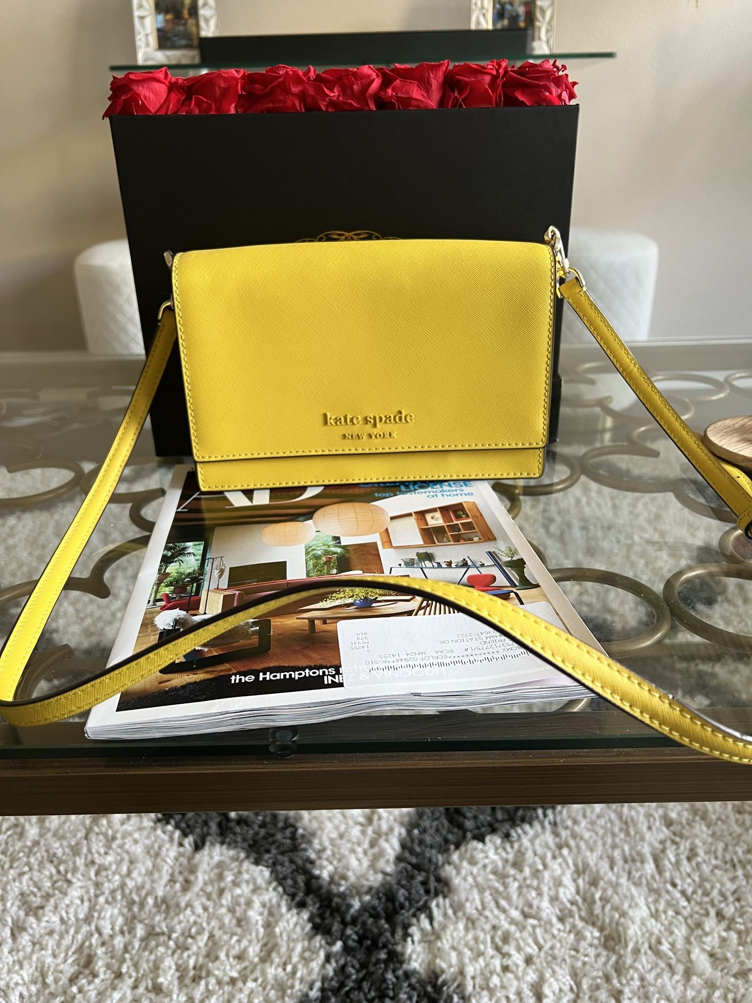 Yellow Kate Spade Crossbody Bag 