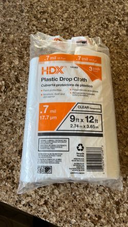 Plastic Drop Cloth 9x12 feet, 3 pack, New!