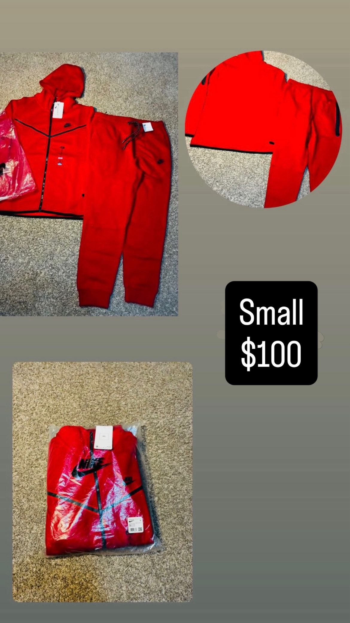 Red Nike Tech Set Small