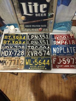 Vintage Michigan license plates