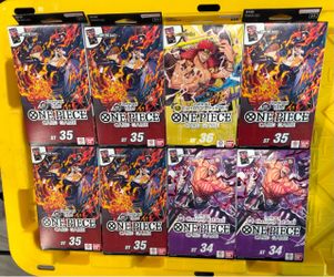 One Piece Card Game Starter Decks Sealed Lot (ST-34, ST-35, ST-36) - 8 Decks Total