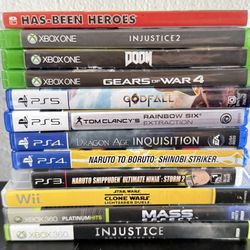 Video Games Ten Each PlayStation Xbox Nintendo
